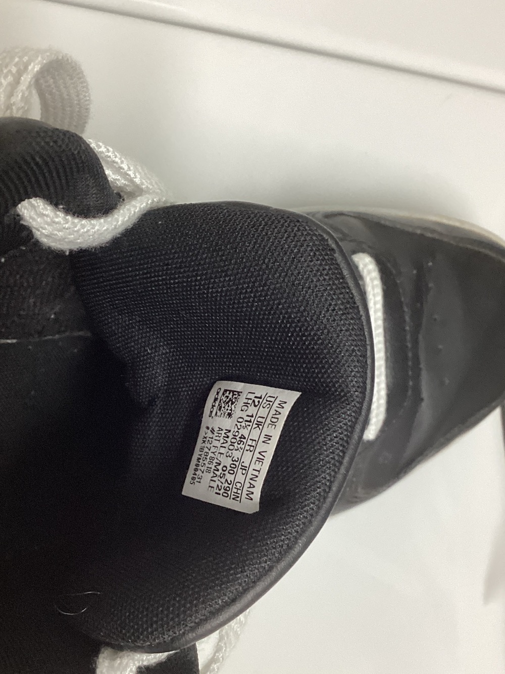 adidas Black and White High-Top Sneakers with Stripes - Picture 7 of 9